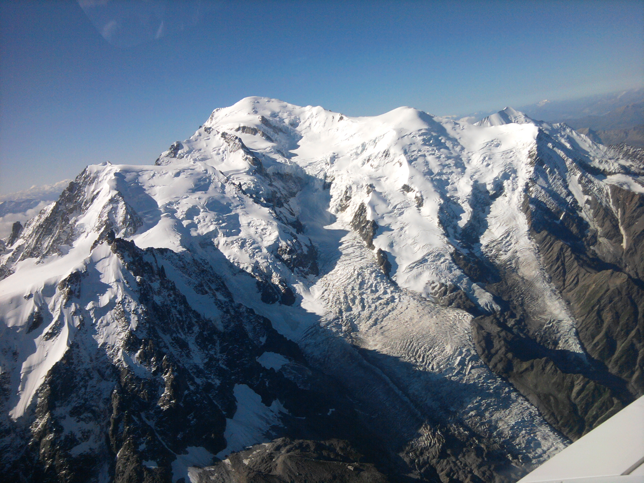 Sur le retour, une vue un peu plus globale du massif Mont Blanc